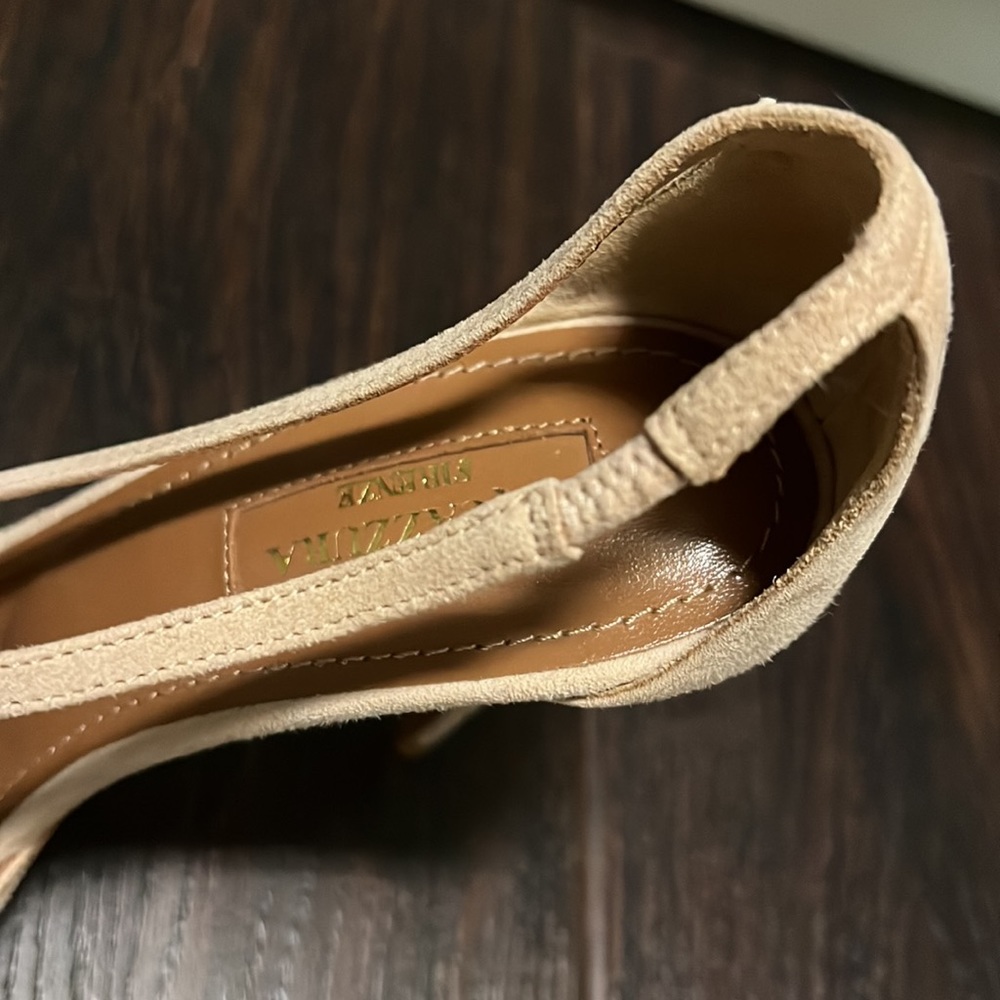 Aquazzura PARISIENNE BOW SUEDE PUMPS - Picture 8 of 15